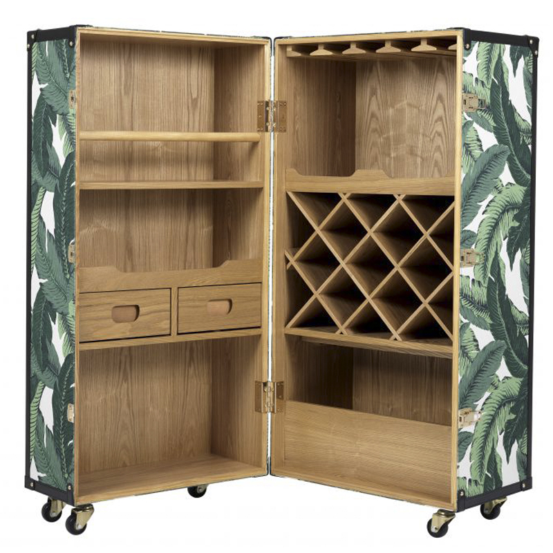 Винный шкаф Eichholtz Wine Cabinet Martini Bianco Tropical Белый Зеленый Древесина Золотой в Екатеринбурге | Loft Concept 