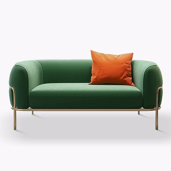 Диван SOPHIE SOFA Зеленый Латунь в Екатеринбурге | Loft Concept 