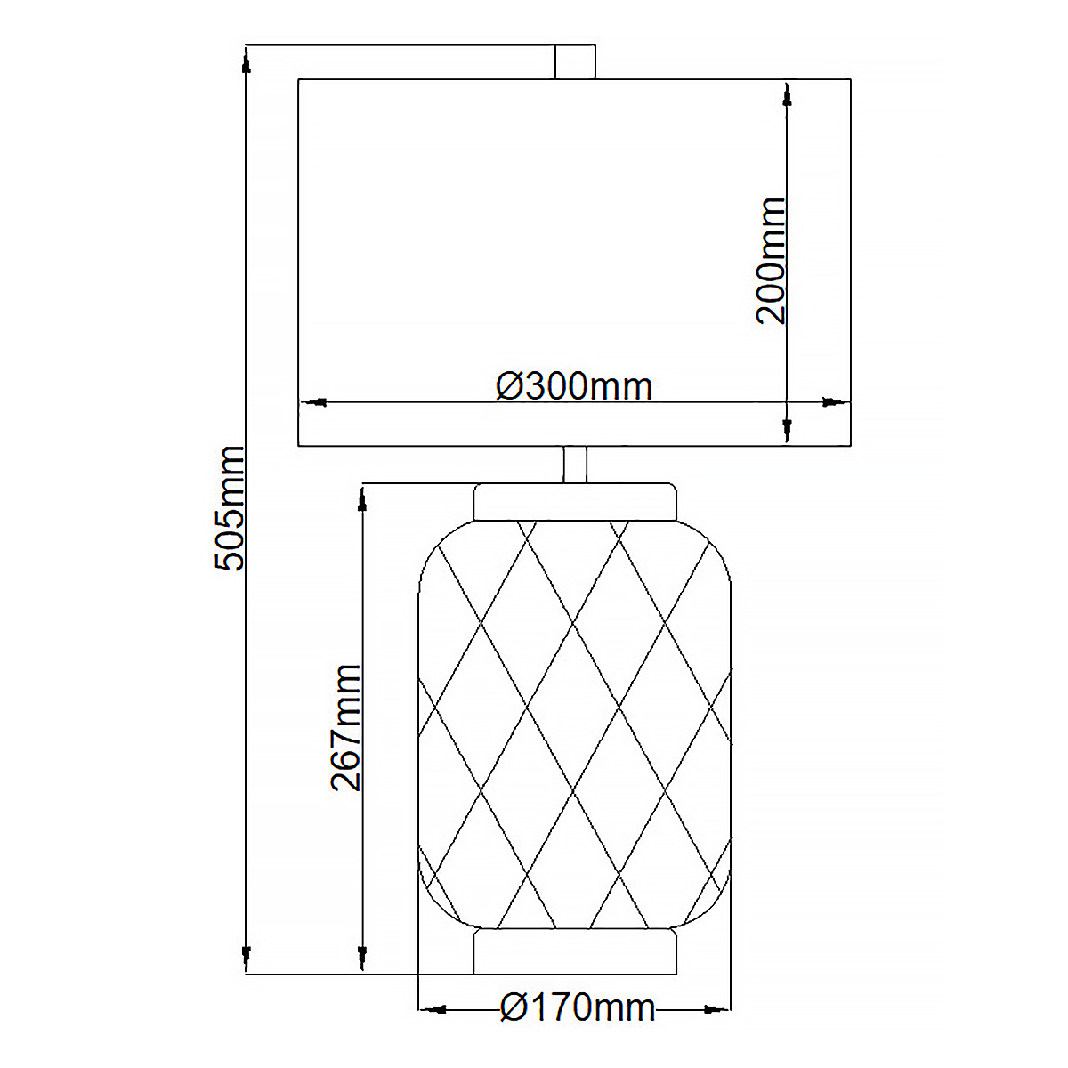 Настольная лампа с цилиндрическим абажуром и прозрачным стеклянным основанием Quintiesse в Екатеринбурге