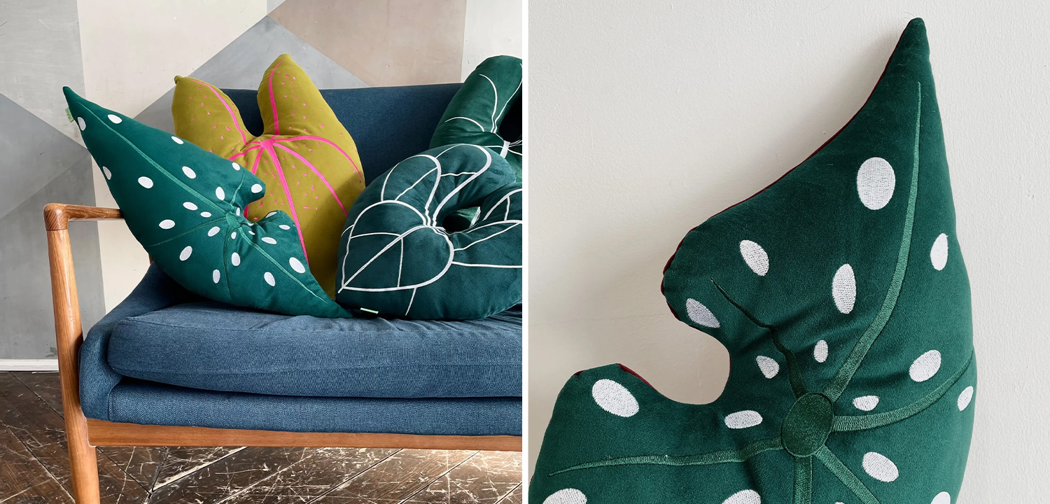 Декоративная подушка Botanical Cushion Begonia Maculata - фото №1