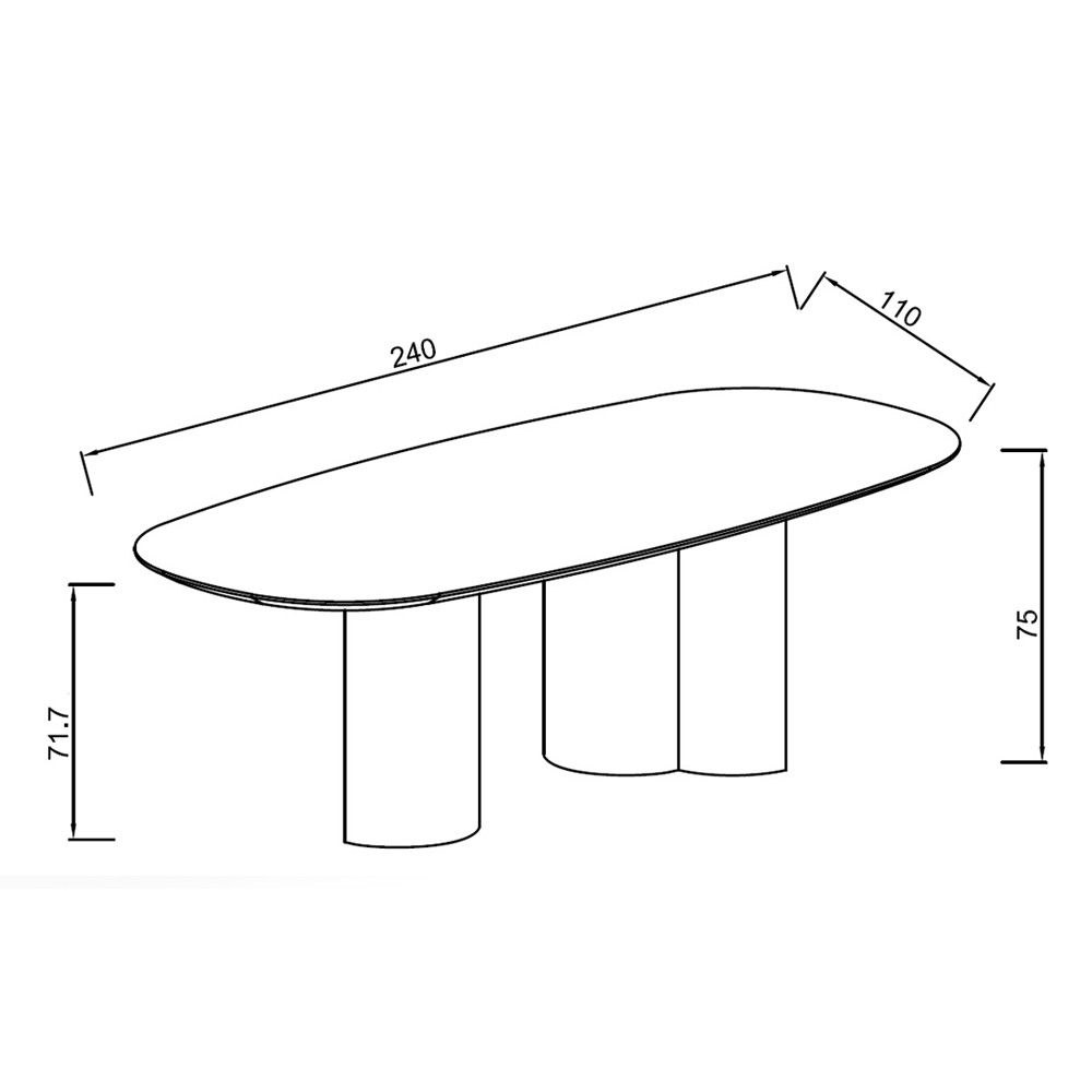 Стол обеденный мраморный с колоннами Marble Column Table в Екатеринбурге