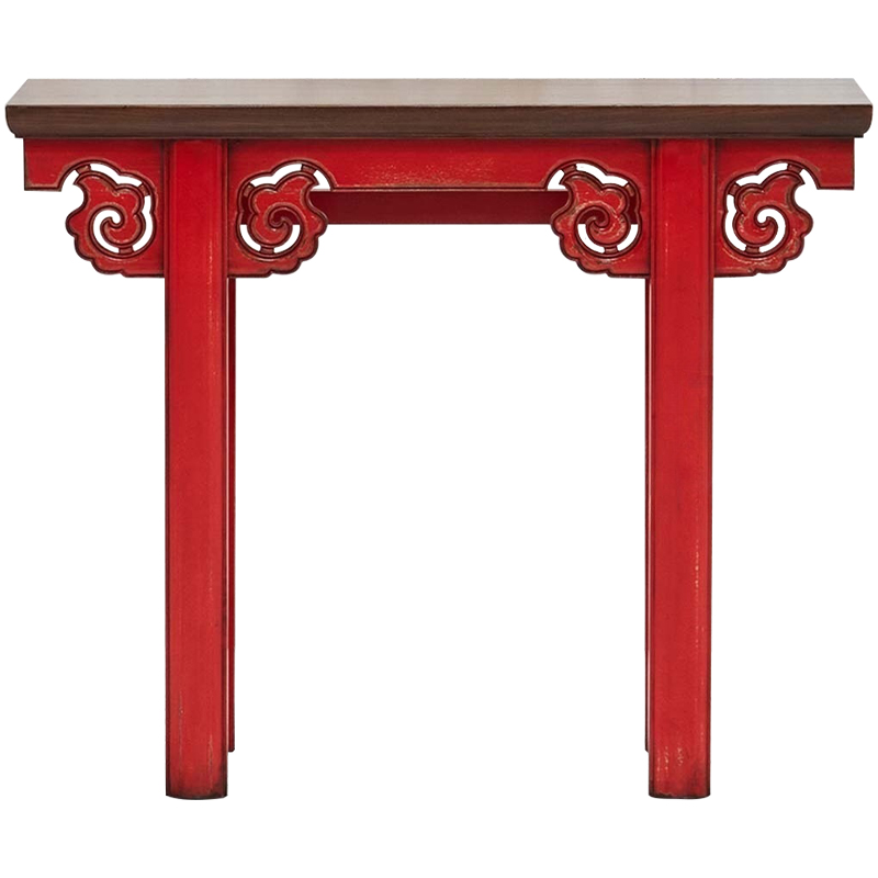 Деревянная консоль в китайском стиле красная Tang Console Table Красный Коричневый в Екатеринбурге | Loft Concept 