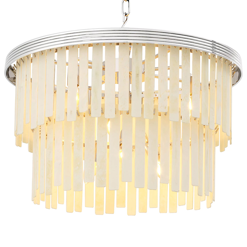 Люстра Eichholtz Chandelier Arizona S Nickel ivory ( слоновая кость ) Никель в Екатеринбурге | Loft Concept 