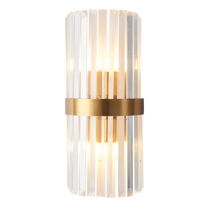 Бра Odeon Clear Glass Gold metal Wall Lamp Прозрачный Латунь в Екатеринбурге | Loft Concept 