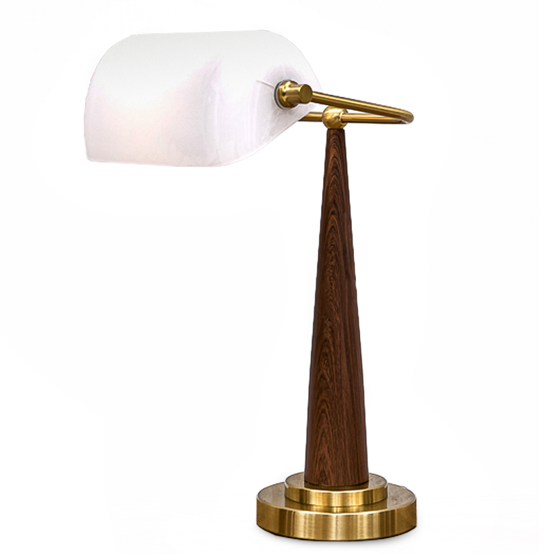 Настольная лампа Ziani Table lamp Белый Коричневый Латунь в Екатеринбурге | Loft Concept 