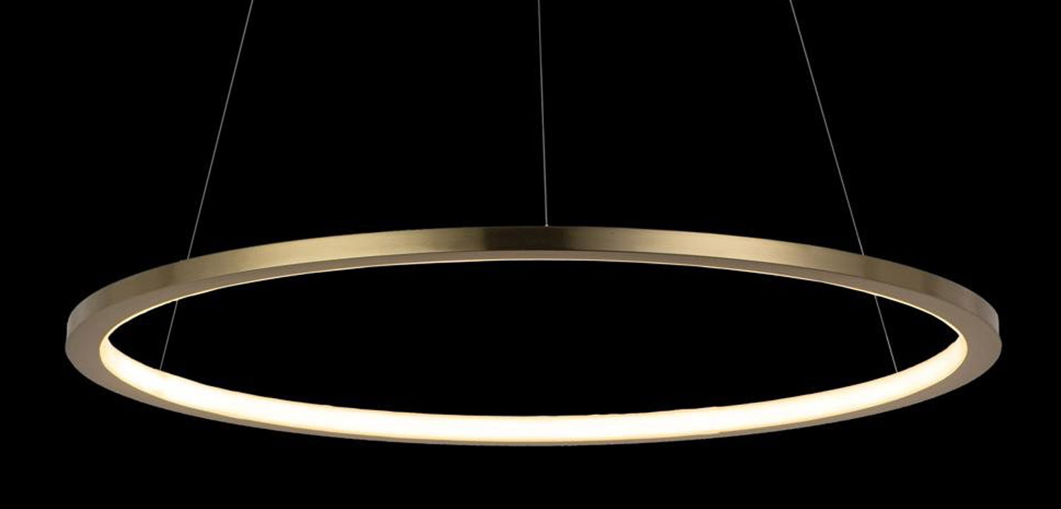 Подвесной светильник Yvette Ring Horizontal gold - фото №1