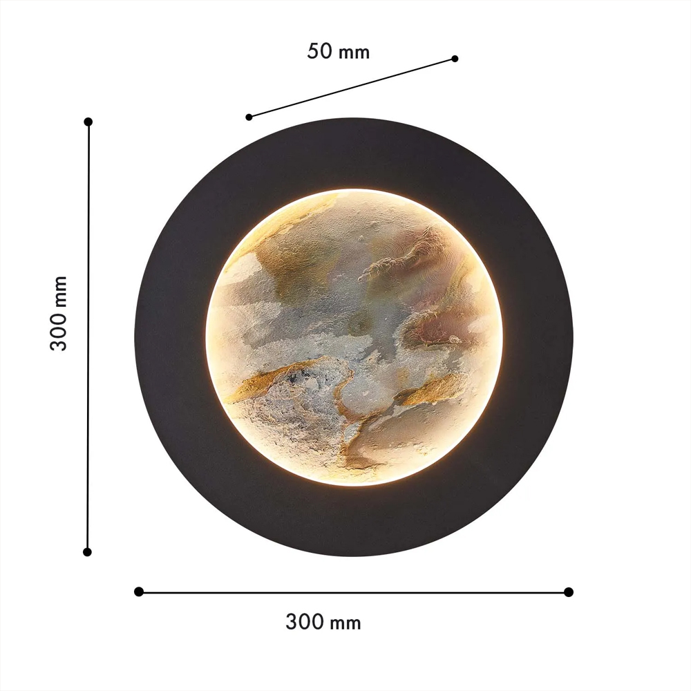 Бра в форме диска черного цвета Borders of Black в Екатеринбурге
