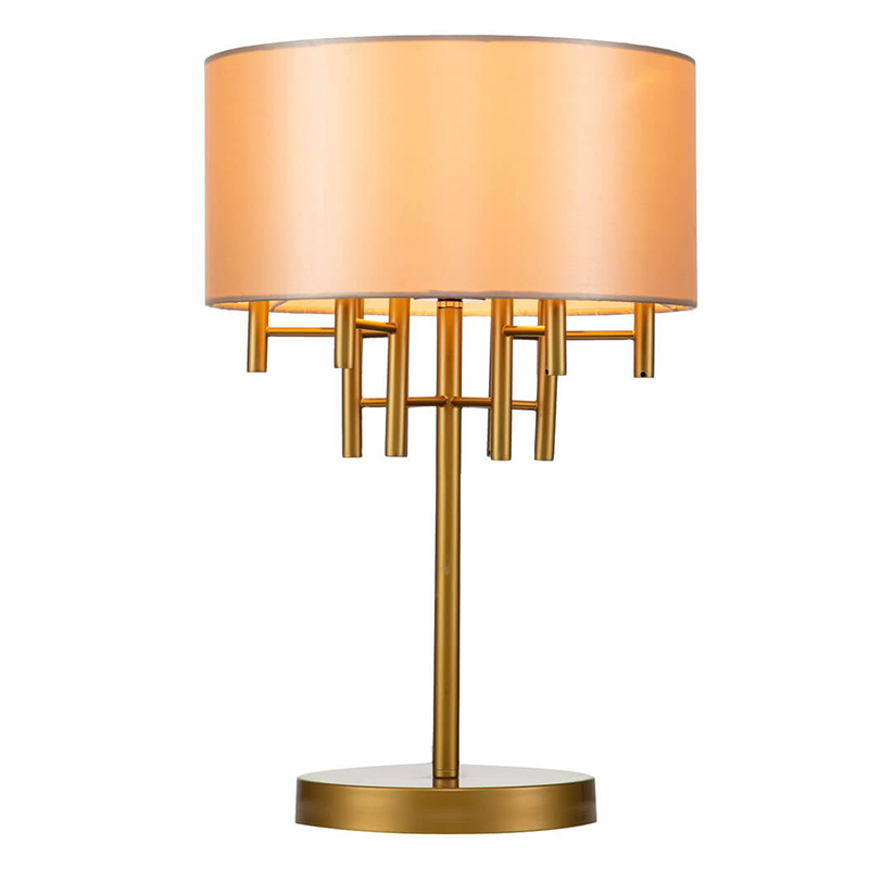 Настольная лампа Латунь Oswell Lampshade Table Lamp Латунь Бежевый в Екатеринбурге | Loft Concept 