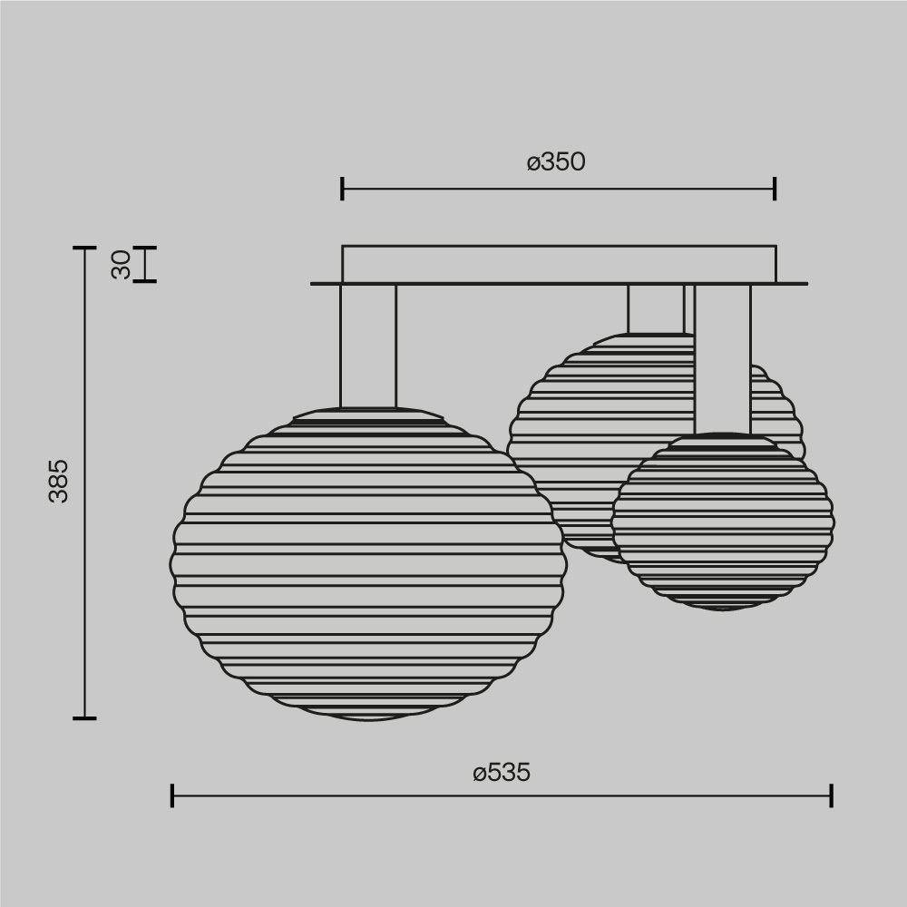 Потолочный светильник Triple ribbed base в Екатеринбурге