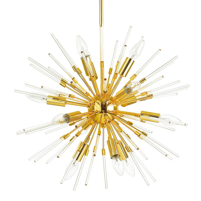 Люстра Welund Sputnik Chandelier gold Глянцевое золото Прозрачный в Екатеринбурге | Loft Concept 