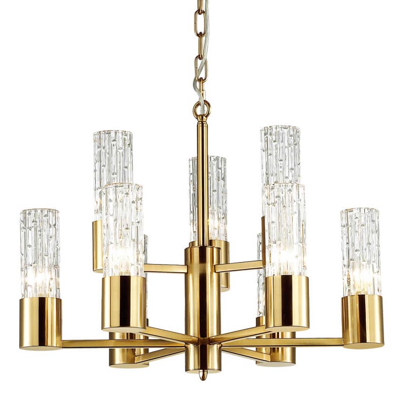 Люстра Lorinda Chandelier two tiers Прозрачный (Transparent) Золотой в Екатеринбурге | Loft Concept 