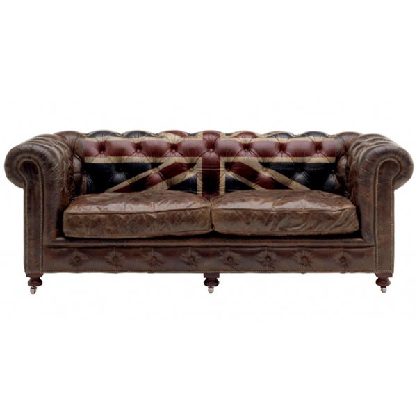 Диван Chesterfield Rebel Sofa Union Jack Andrew Martin Коричневый в Екатеринбурге | Loft Concept 