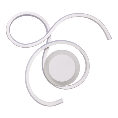 Бра белого цвета с изогнутыми световыми линиями и круглым основанием Luke Lampco Tracer Lamp Белый в Екатеринбурге | Loft Concept 