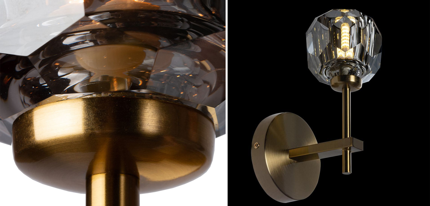 Бра RH Boule de Cristal Single Sconce smoky - фото