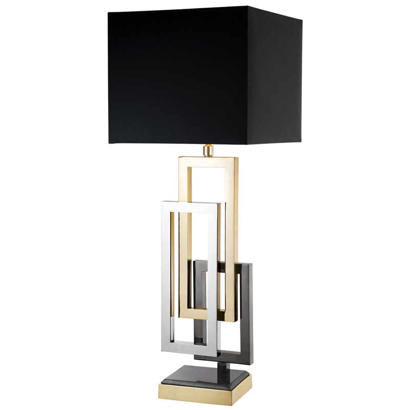 Настольная лампа Eichholtz Table Lamp Regine Черный Никель Темный никель Золотой в Екатеринбурге | Loft Concept 