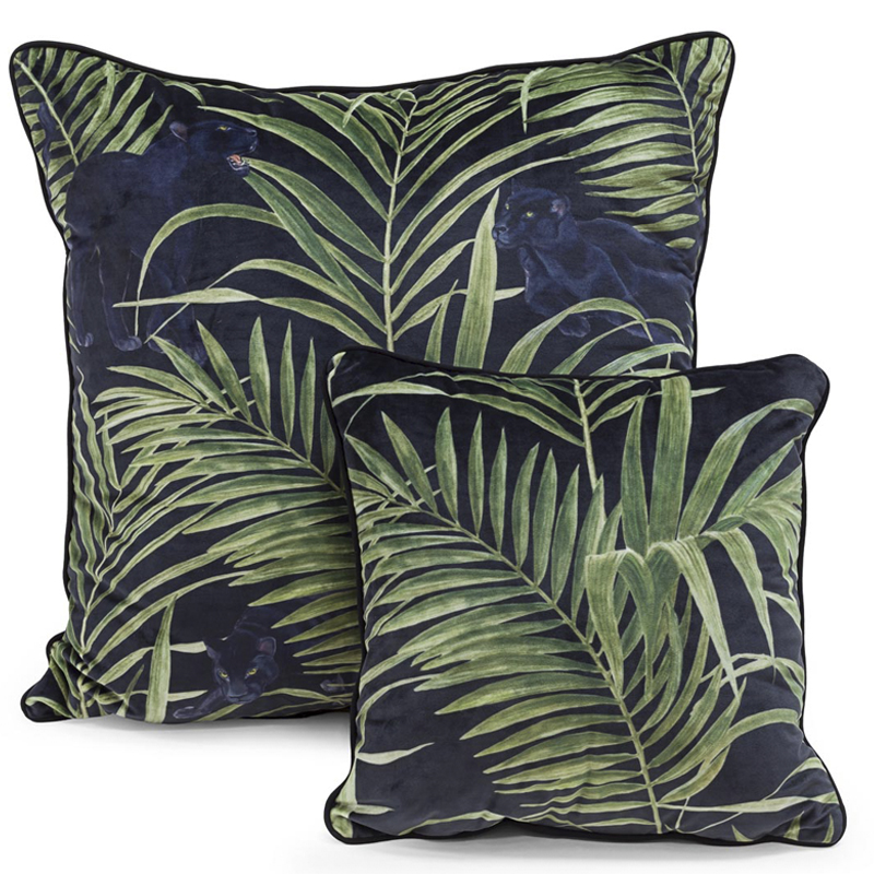 Комплект подушек SET PILLOW ABHIKA black-green Зеленый Черный в Екатеринбурге | Loft Concept 