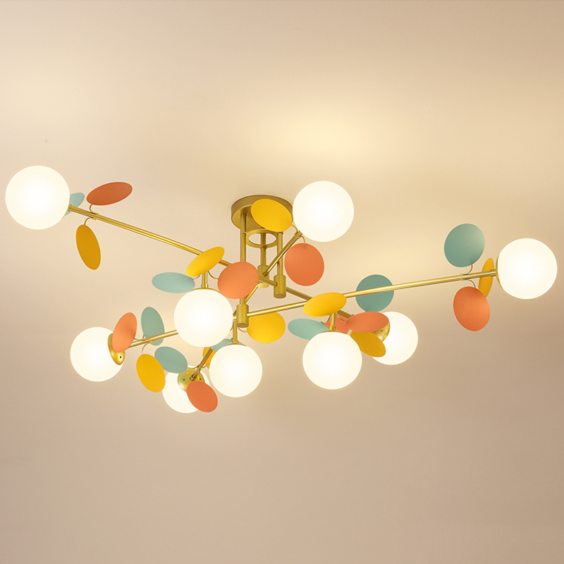 Люстра MATISSE Chandelier Hedgehog Золотой Белый Черно-белый Мульти в Екатеринбурге | Loft Concept 