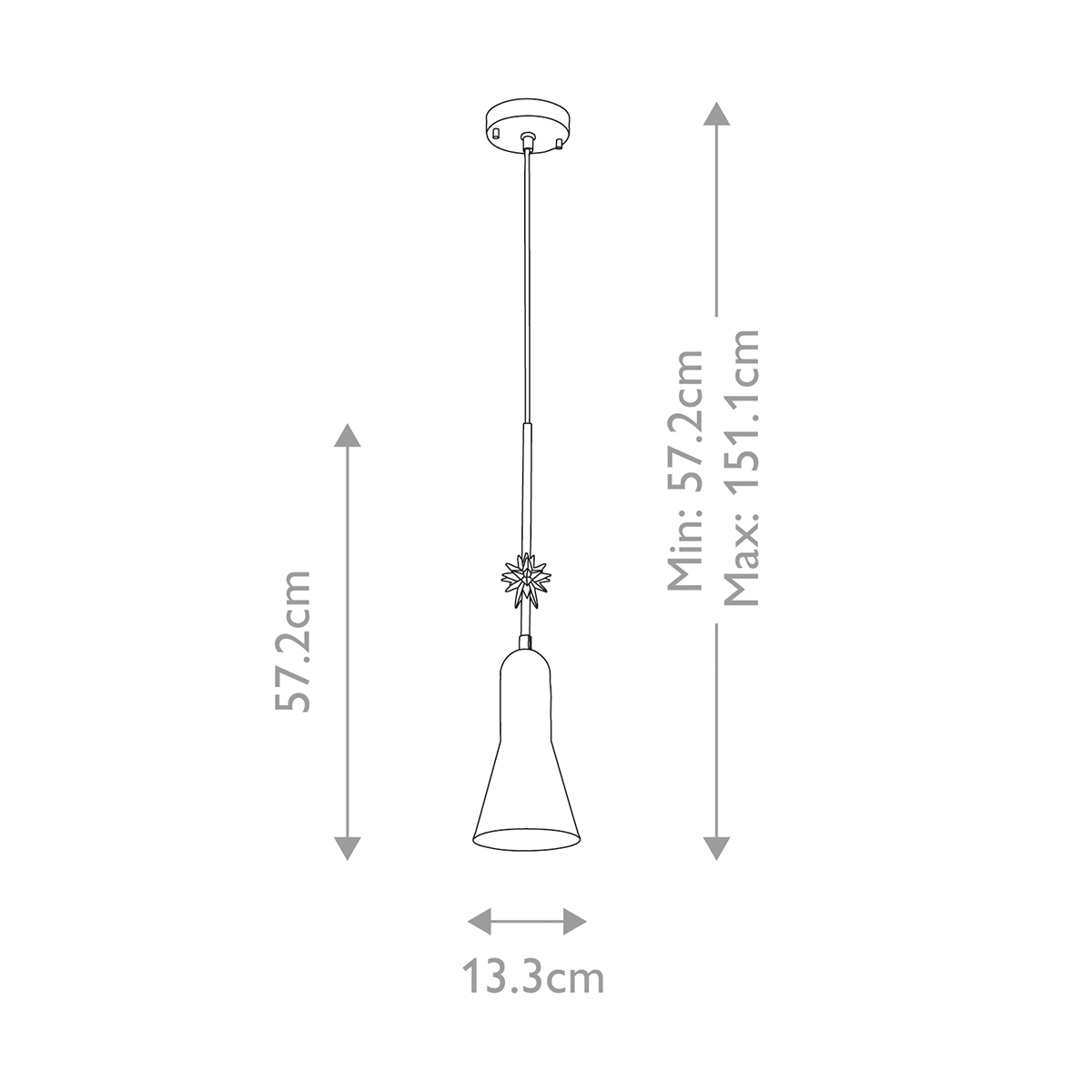 Подвесной светильник с конусным плафоном и декоративной звездой 57 см Elstead Lighting в Екатеринбурге