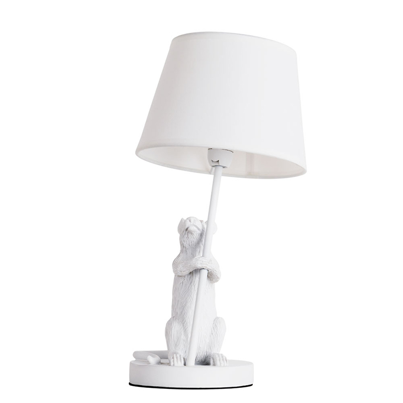 Настольная лампа White Mouse holding a lamp Белый в Екатеринбурге | Loft Concept 