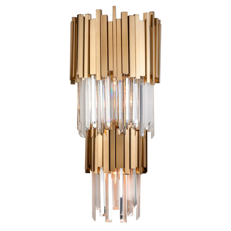 Бра Luxxu Modern Cascade Wall Lamp Gold 71 Золотой Прозрачное Стекло в Екатеринбурге | Loft Concept 