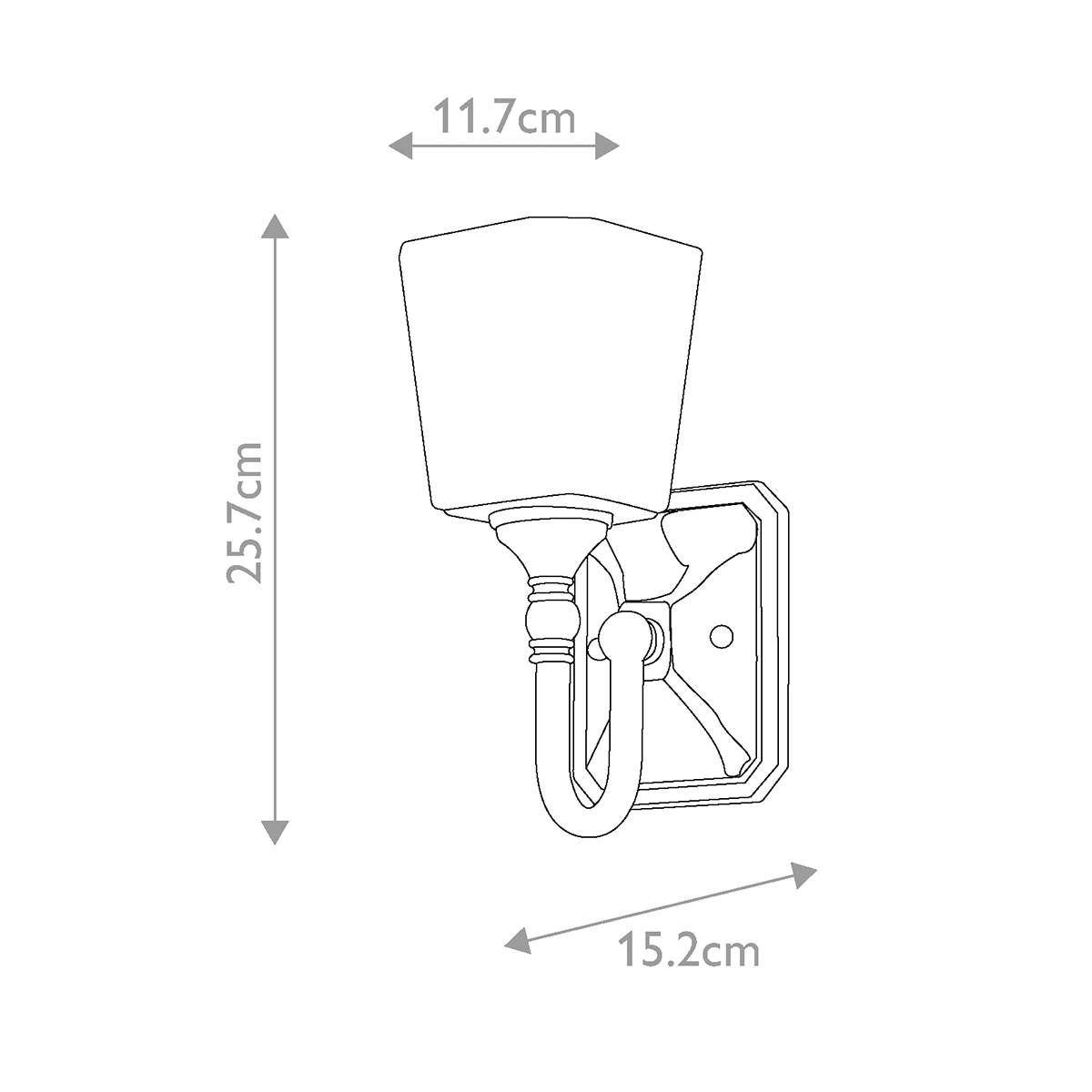 Бра для ванных комнат с белым матовым плафоном квадратной формы на основании цвета хром Feiss в Екатеринбурге