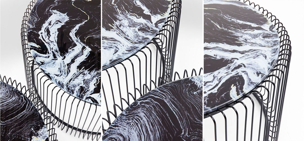 Кофейный столик круглый с мраморной столешницей Дуэт Anthony - фото №3