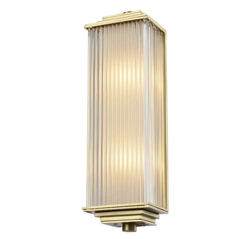 Бра Brion Glass Rectangle Wall Lamp Brass Латунь Прозрачный (Transparent) в Екатеринбурге | Loft Concept 