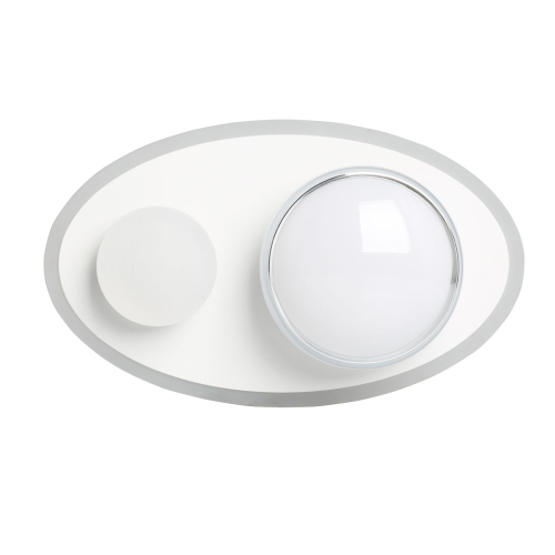 Бра овальной формы белого цвета с 2-мя лампами Lunar Pebbles Белый в Екатеринбурге | Loft Concept 