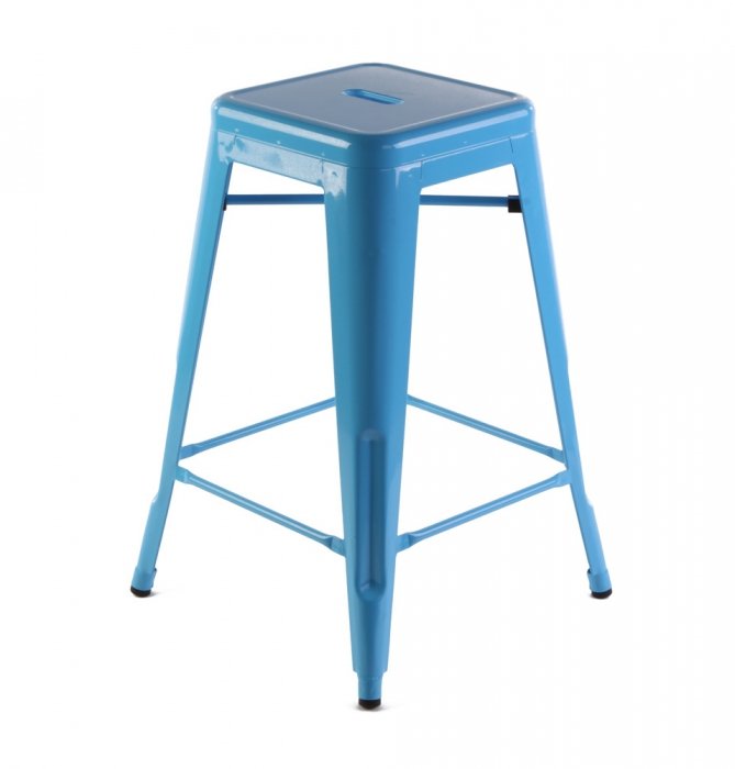 Барный стул Tolix Bar Stool 65 Черный Салатовый Нержавеющая сталь Оранжевый Красный Зеленый Желтый Голубой Белый в Екатеринбурге | Loft Concept 