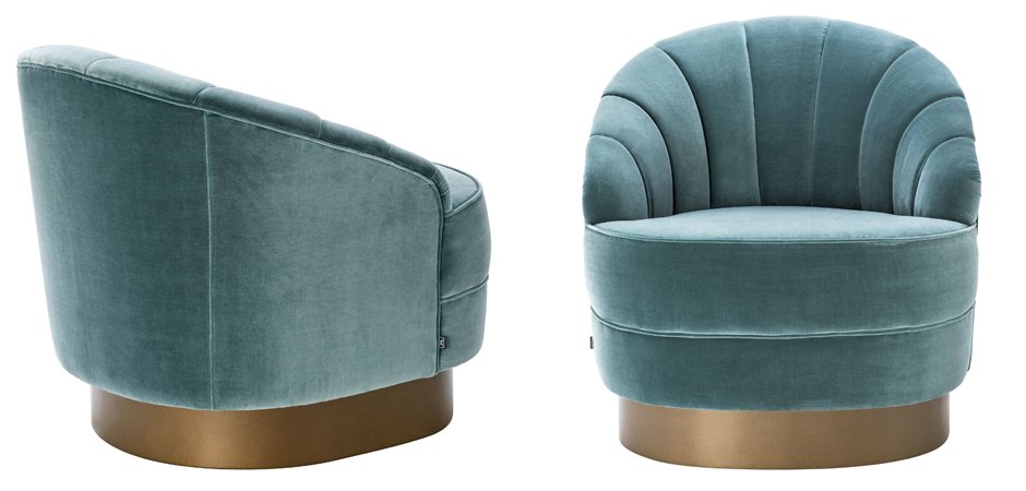 Кресло Eichholtz Chair Hadley Turquoise Кресло Eichholtz Chair Hadley Turquoise - Loft-Concept в Екатеринбурге