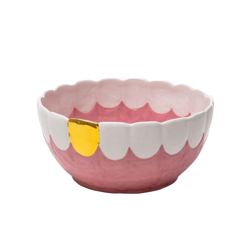 Блюдо Seletti Toothy Frootie Золотой Розовый Белый в Екатеринбурге | Loft Concept 