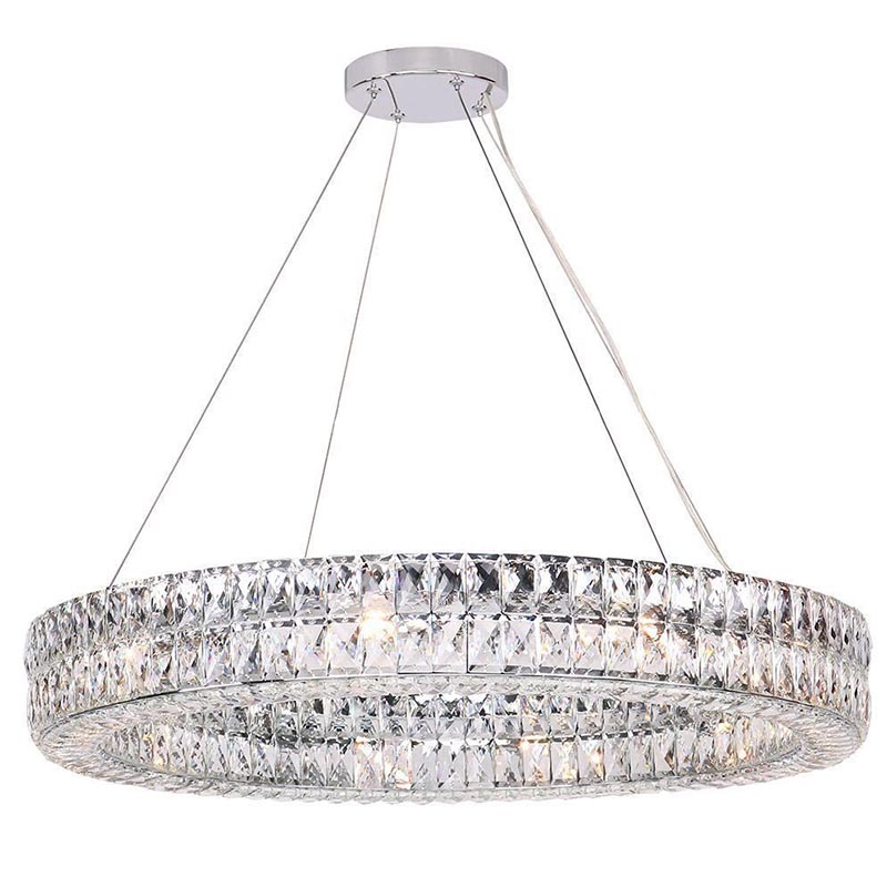 Люстра Crystal Regena Chrome Chandelier 18 Хром Прозрачный (Transparent) в Екатеринбурге | Loft Concept 