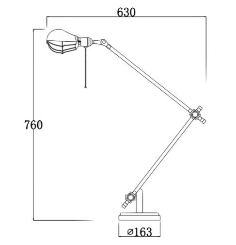 Настольный светильник Steampunk Extension Pole Table 2 в Екатеринбурге