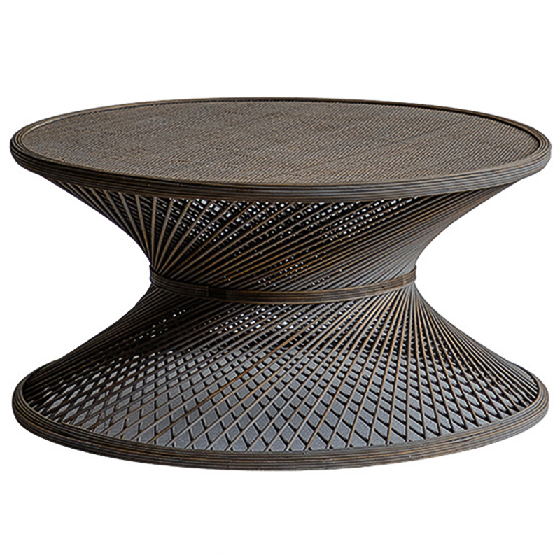 Кофейный стол Zaire Wicker Coffee Table Dark Коричневый в Екатеринбурге | Loft Concept 