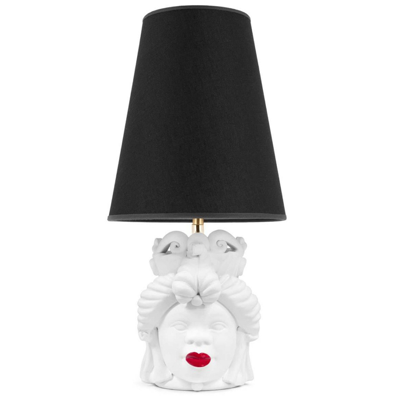 Настольная лампа Table Lamp Moro Lady Small Lipstick Black Белый Черный Красный в Екатеринбурге | Loft Concept 