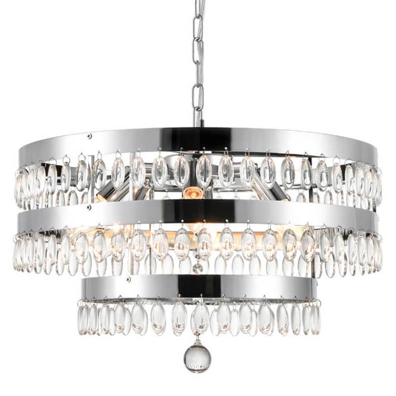 Люстра Oberon Chandelier chrome 50 Прозрачный (Transparent) Хром в Екатеринбурге | Loft Concept 