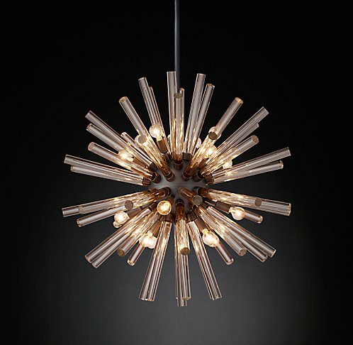 Светильник Crystal Starburst Chandelier Round Черный в Екатеринбурге | Loft Concept 