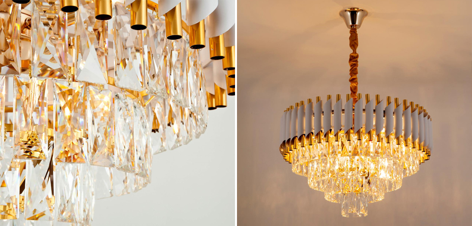 Круглая многоярусная люстра Empire Crystal Gold - фото №1