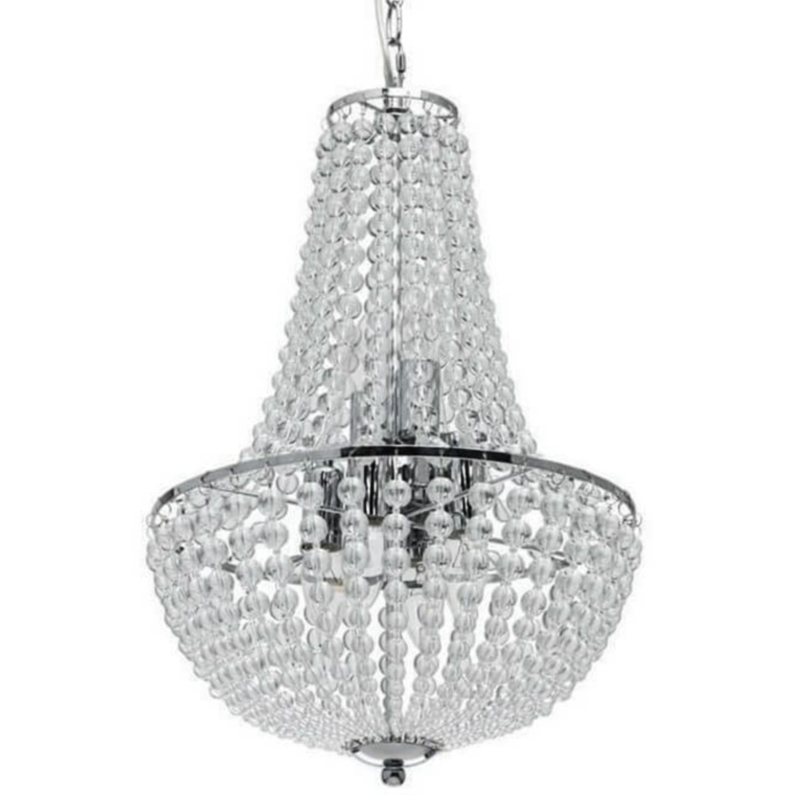 Люстра Virginia Clear Beads Chandelier chrome Хром Прозрачное Стекло в Екатеринбурге | Loft Concept 