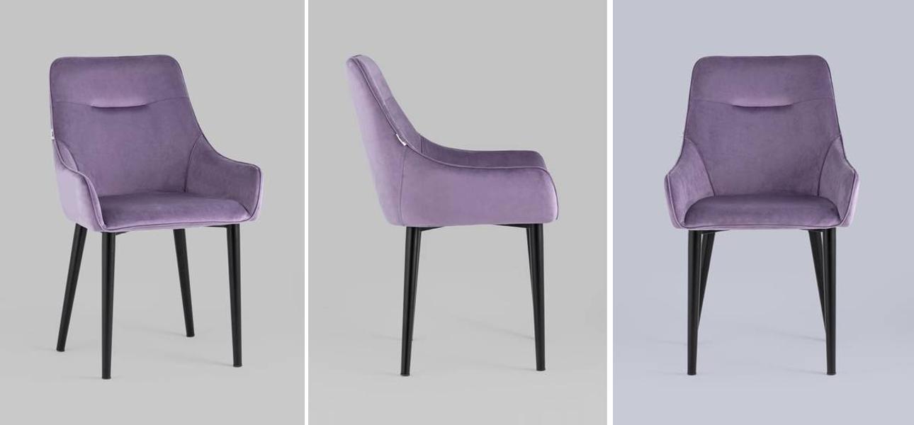 Стул Joan Chair Сиреневый Велюр - фото