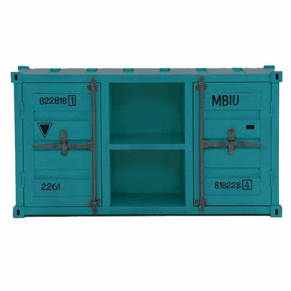 ТВ тумба Морской контейнер Loft TV container turquoise Бирюзовый в Екатеринбурге | Loft Concept 