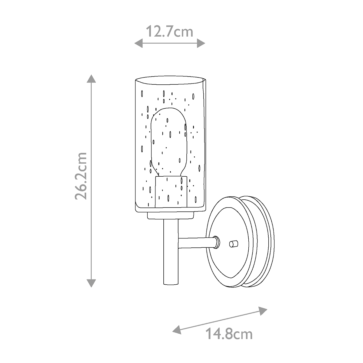 Бра с плафоном в форме цилиндра из прозрачного стекла с пузырьками Hinkley в Екатеринбурге