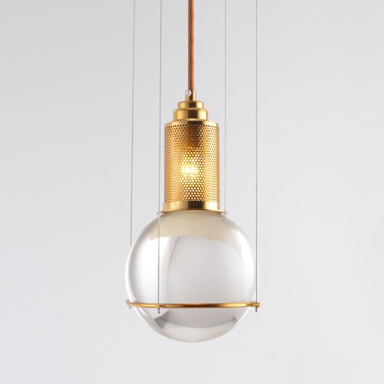 Подвесной светильник CARLYLE COLLECTIVE RAIN DROP PENDANT Латунь Прозрачное Стекло в Екатеринбурге | Loft Concept 