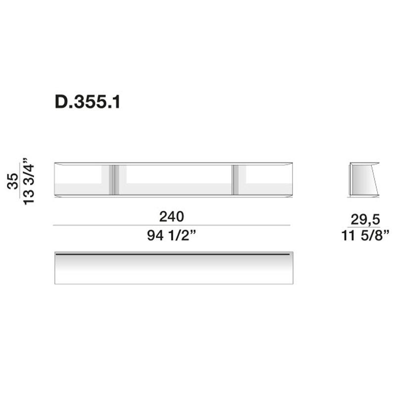 Дизайнерская подвесная полка Gio Ponti D.355.1 - D.355.2 Hanging Bookcase в Екатеринбурге