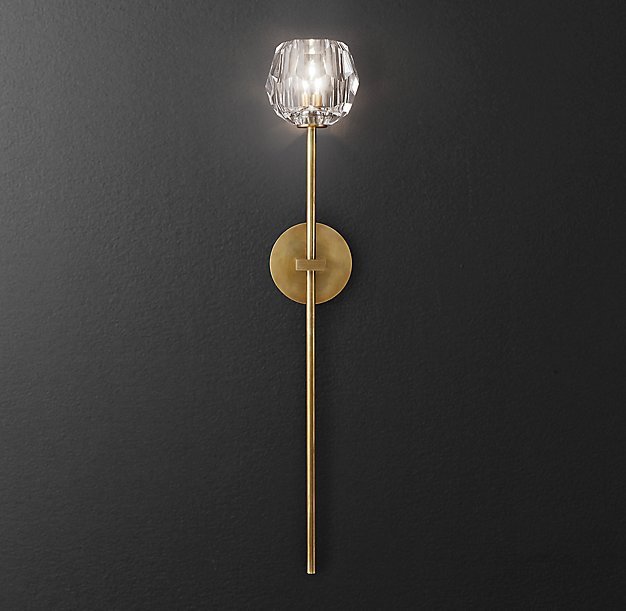 Бра RH Boule de Cristal Long Sconce Brass Латунь в Екатеринбурге | Loft Concept 