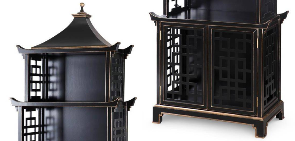 Стеллаж Черная Пагода Bungalow 5 Pagoda Black Wood Стеллаж Черная Пагода Bungalow 5 Pagoda Black Wood - Loft-Concept в Екатеринбурге