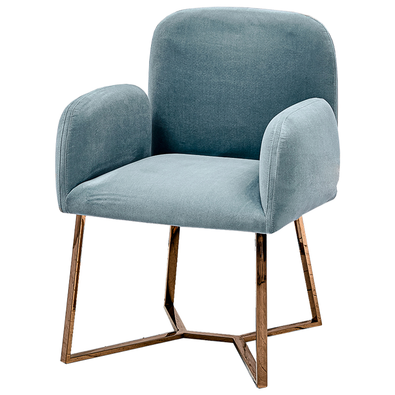 Стул Clifford Stool Pastel Blue Голубой пастельный Розовое золото в Екатеринбурге | Loft Concept 