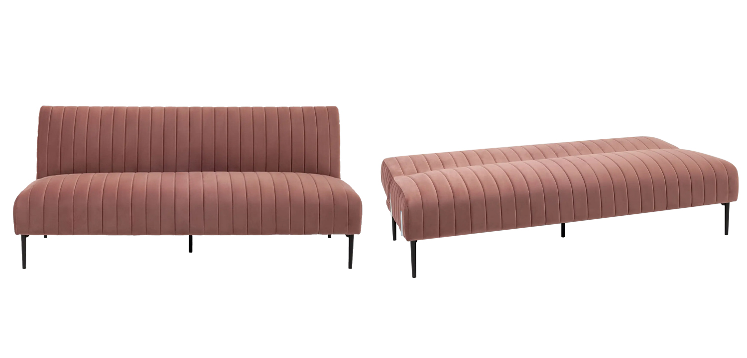 Диван Dilis пыльно-розовый велюр - фото №2