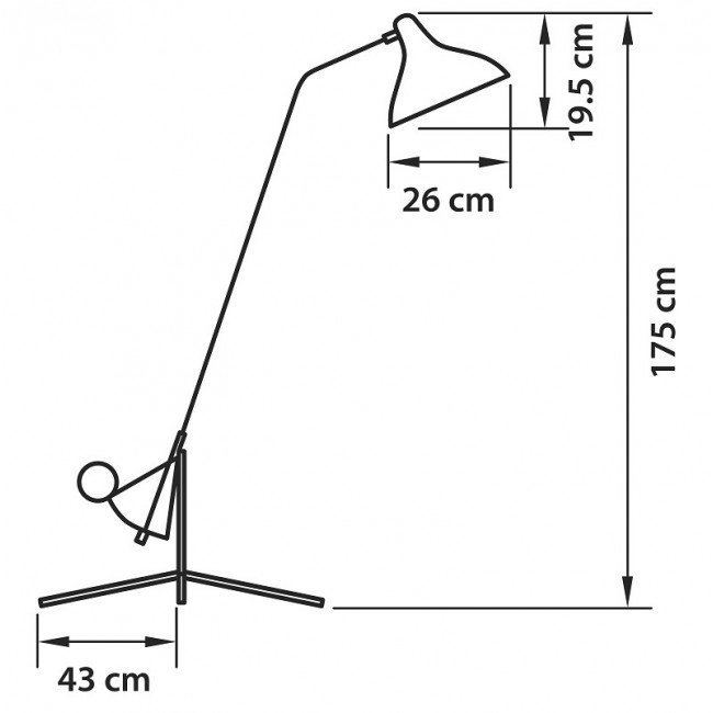 Торшер Lampara Tripod Floor Lamp в Екатеринбурге