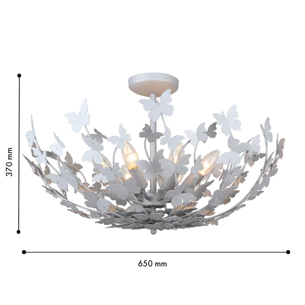 Потолочный светильник с абажуром оформленным в виде стаи бабочек Eternal Butterflies в Екатеринбурге